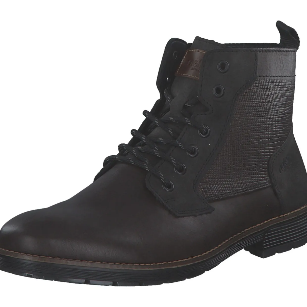 Rieker F4521, Stiefel, Herren, blei/anthrazit/mogano