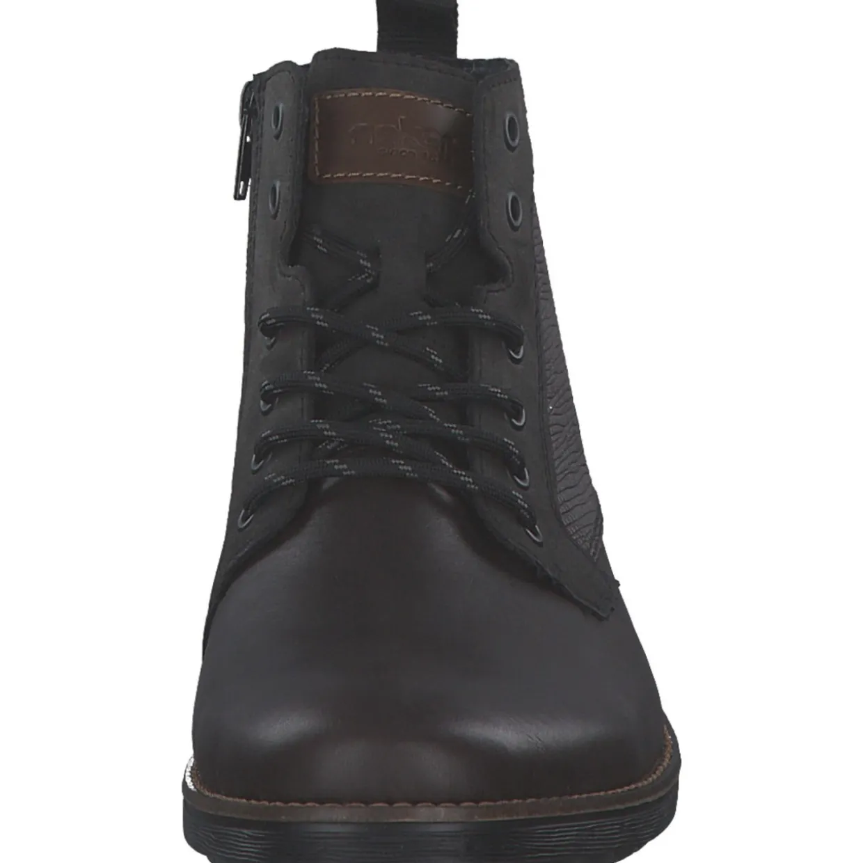 Rieker F4521, Stiefel, Herren, blei/anthrazit/mogano