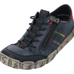 Rieker L0357, Schnürschuhe, Damen, pazifik/whitelake/rosso