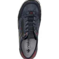 Rieker L0357, Schnürschuhe, Damen, pazifik/whitelake/rosso