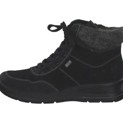 Rieker L7710-00, Schnürstiefel, Damen, schwarz/schwarz/anthrazit