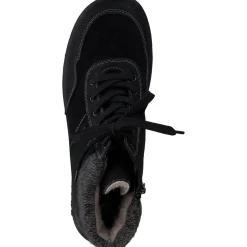 Rieker L7710-00, Schnürstiefel, Damen, schwarz/schwarz/anthrazit