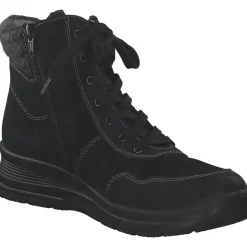 Rieker L7710-00, Schnürstiefel, Damen, schwarz/schwarz/anthrazit