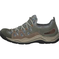 Rieker L0539, Slipper, Damen, liane/schilf/shell/kornblume