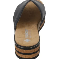 Rieker 629M9, Pantoletten, Damen, Schwarz