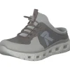 Rieker M6069, Plateau-Pantoletten, Damen, hellgrau/grey/steel/perlcloud