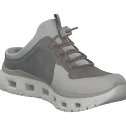 Rieker M6069, Plateau-Pantoletten, Damen, hellgrau/grey/steel/perlcloud
