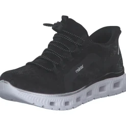 Rieker M6066, Schnürschuhe, Damen, schwarz/negro/schwarz