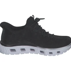 Rieker M6066, Schnürschuhe, Damen, schwarz/negro/schwarz