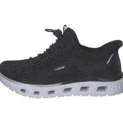 Rieker M6066, Schnürschuhe, Damen, schwarz/negro/schwarz