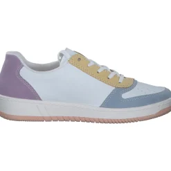 Rieker M5520, Schnürschuhe, Damen, aqua/weiss/sun/aprikot/blassli