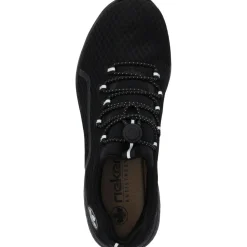 Rieker M5070, Schnürschuhe, Damen, Schwarz