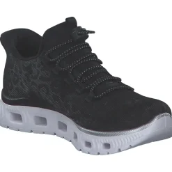 Rieker M6066, Schnürschuhe, Damen, schwarz/negro/schwarz