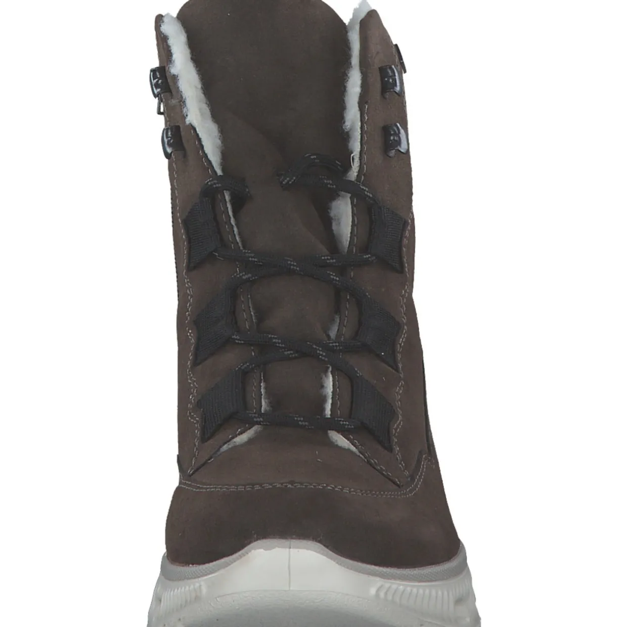 Rieker M6012-25, Schnürstiefel, Damen, erde/schwarz