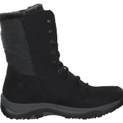 Rieker M9643, Schnürstiefel, Damen, schwarz/schwarz/grau/anthrazit