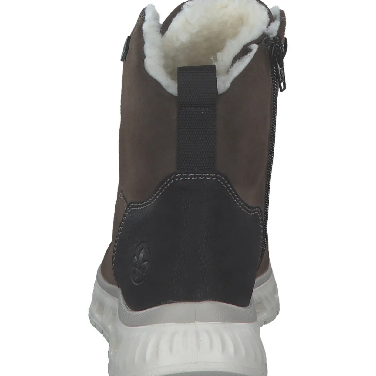 Rieker M6012-25, Schnürstiefel, Damen, erde/schwarz