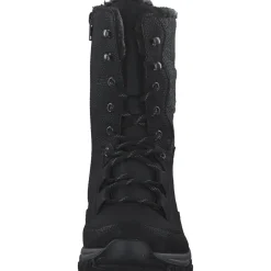 Rieker M9643, Schnürstiefel, Damen, schwarz/schwarz/grau/anthrazit