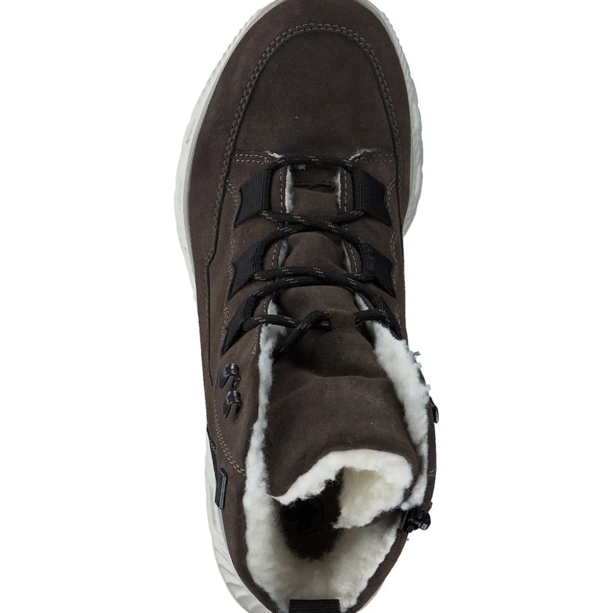 Rieker M6012-25, Schnürstiefel, Damen, erde/schwarz