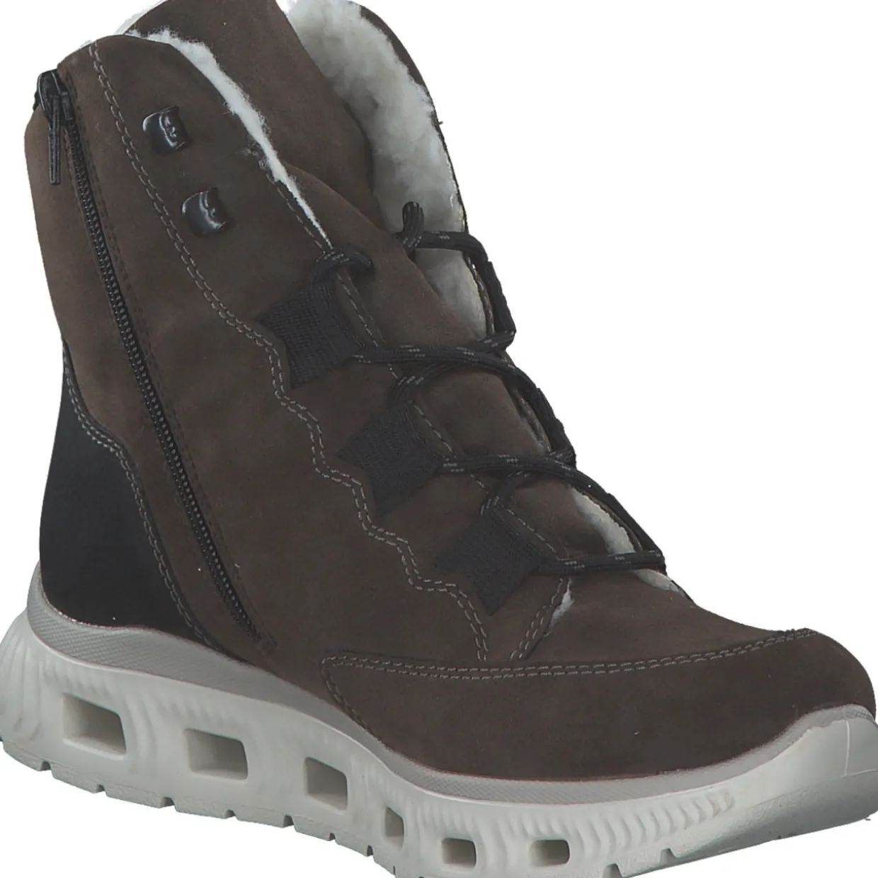 Rieker M6012-25, Schnürstiefel, Damen, erde/schwarz