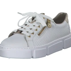 Rieker N5932, Schnürschuhe, Damen, hartweiss/muschel