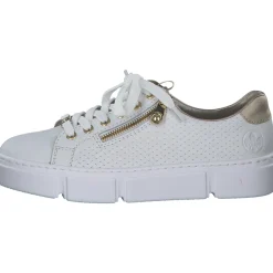 Rieker N5932, Schnürschuhe, Damen, hartweiss/muschel