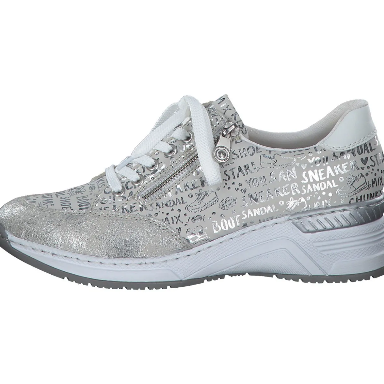 Rieker N4316, Schnürschuhe, Damen, Weiß