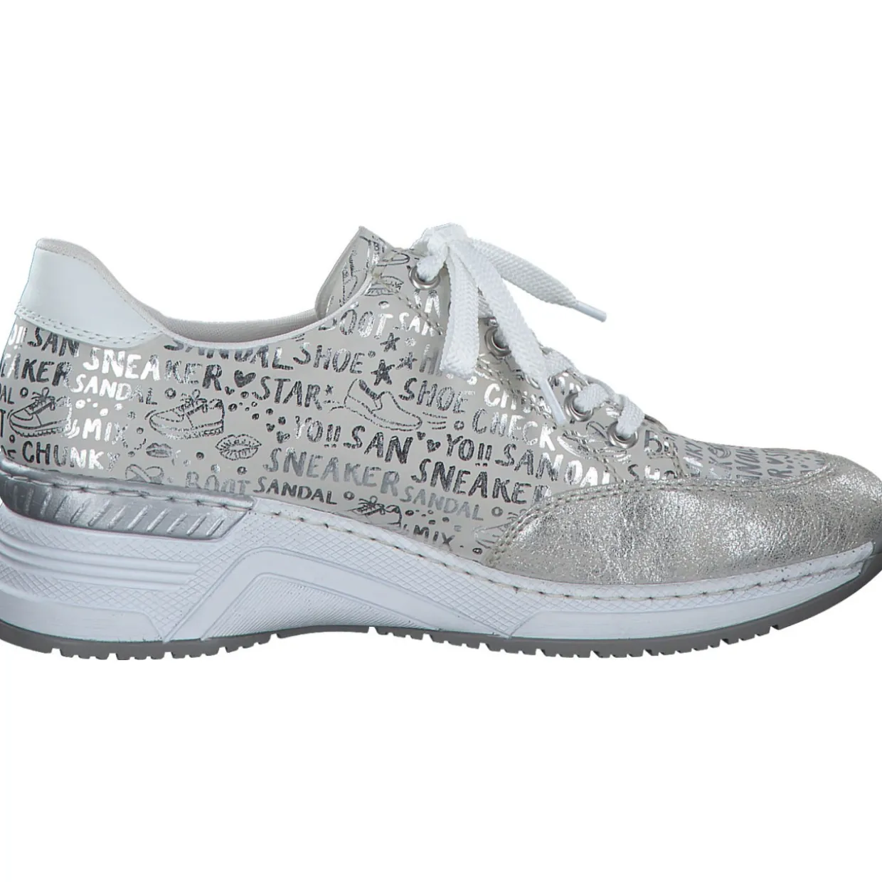 Rieker N4316, Schnürschuhe, Damen, Weiß