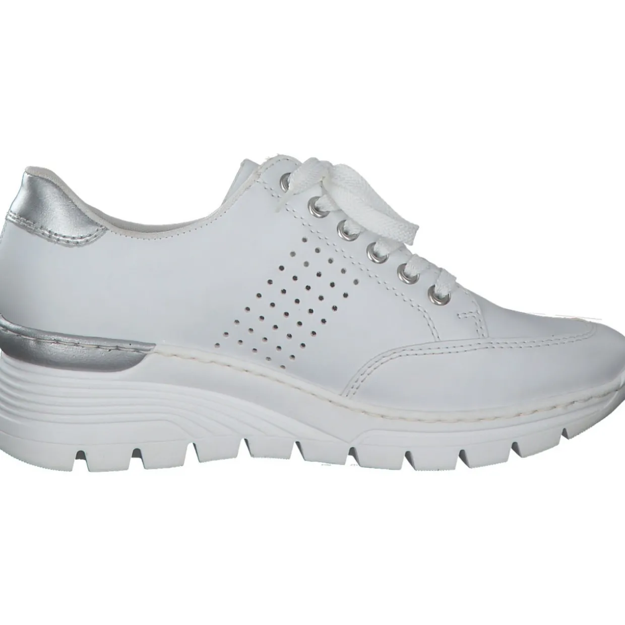 Rieker N8321, Sneakers Low, Damen, Weiß