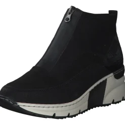 Rieker N6352, Stiefeletten, Damen, Schwarz