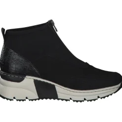 Rieker N6352, Stiefeletten, Damen, Schwarz