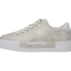 Rieker N49W1, Schnürschuhe, Damen, beige-gold/weiss