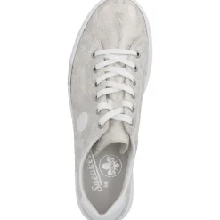 Rieker N49W1, Schnürschuhe, Damen, beige-gold/weiss