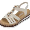 Rieker V7949, Keilsandaletten, Damen, Beige