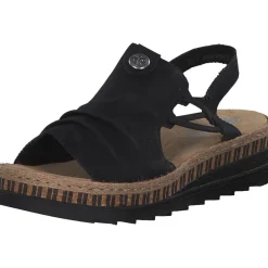Rieker V7972, Keilsandaletten, Damen, Schwarz