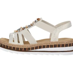 Rieker V7949, Keilsandaletten, Damen, Beige