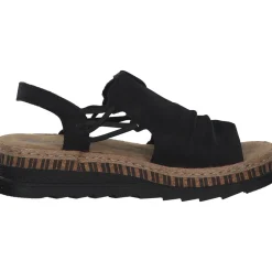 Rieker V7972, Keilsandaletten, Damen, Schwarz
