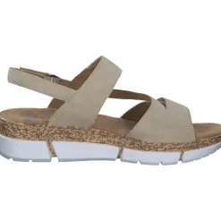Rieker V2366, Keilsandaletten, Damen, Beige