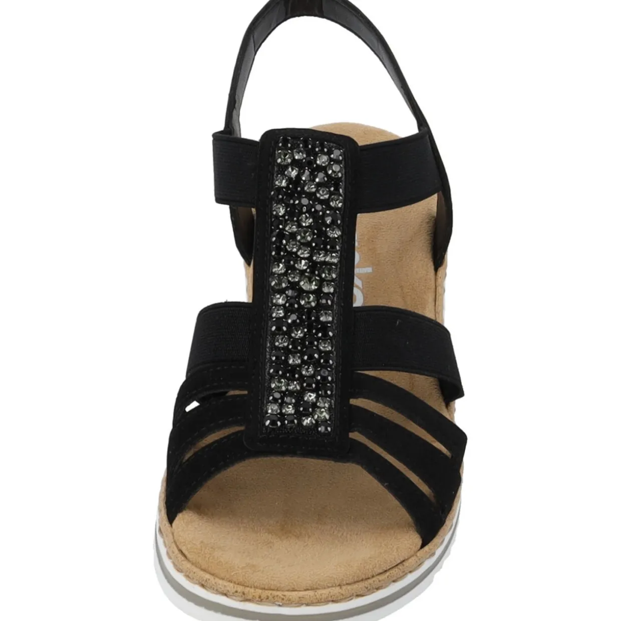 Rieker V0652, Keilsandaletten, Damen, Schwarz