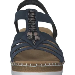 Rieker V1206, Keilsandaletten, Damen, Blau