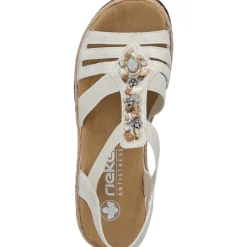 Rieker V7949, Keilsandaletten, Damen, Beige