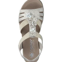 Rieker V3788, Keilsandaletten, Damen, Beige