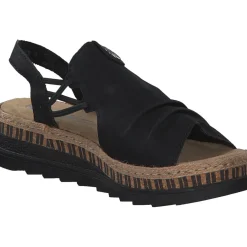 Rieker V7972, Keilsandaletten, Damen, Schwarz