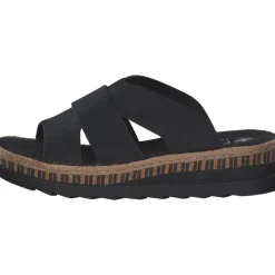 Rieker V7989, Plateau-Pantoletten, Damen, Schwarz