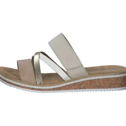 Rieker V3652, Plateau-Pantoletten, Damen, Rot