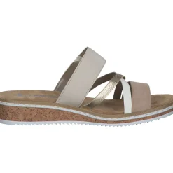 Rieker V3652, Plateau-Pantoletten, Damen, Rot