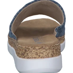 Rieker V2377, Plateau-Pantoletten, Damen, Blau