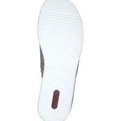 Rieker V0290, Plateau-Pantoletten, Damen, kreide-silver/fog-silver