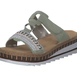 Rieker V79M6, Plateau-Pantoletten, Damen, pistazie