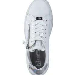 Rieker W2605, Schnürschuhe, Damen, weiss/perlmutt/weiss