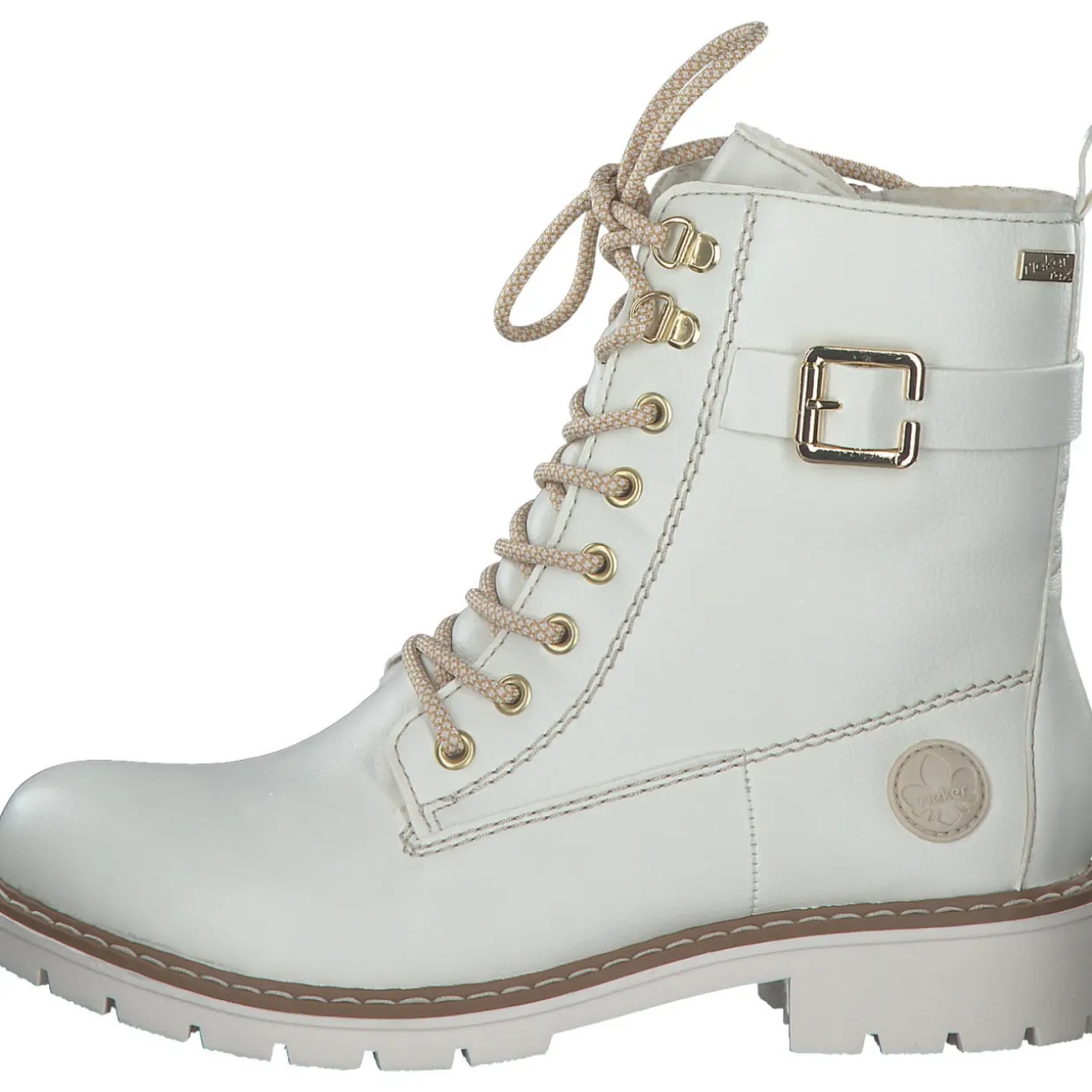 Rieker Y9126, Schnürstiefel, Damen, Weiß
